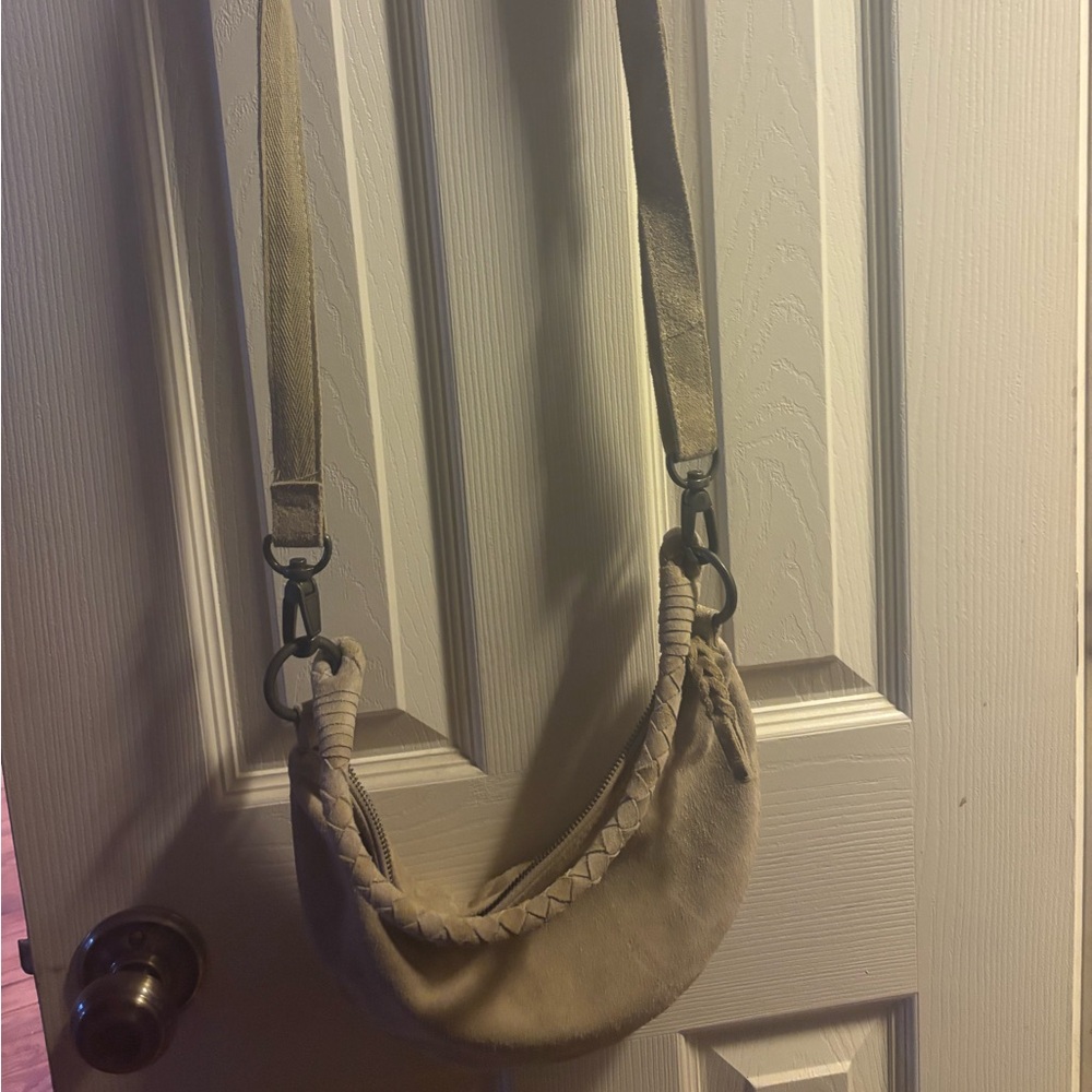 Free People Beige Crossbody Bag
